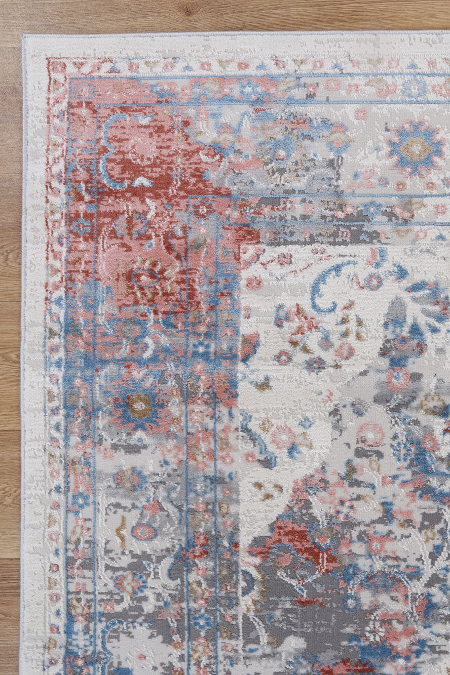 Expressions EX15 Blue Red Oriental Rug – view 6