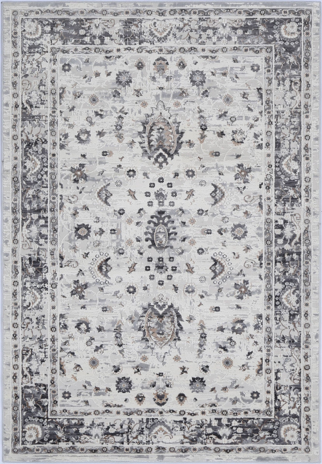 Expressions EX18 Grey Oriental Rug – view 1