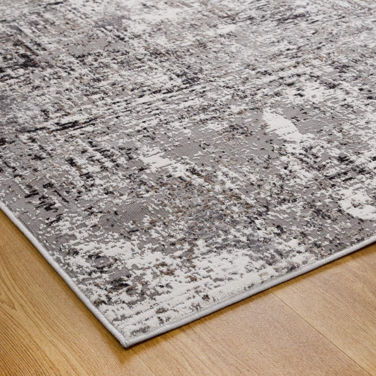 Expressions EX01 Grey Abstract Rug – view 4