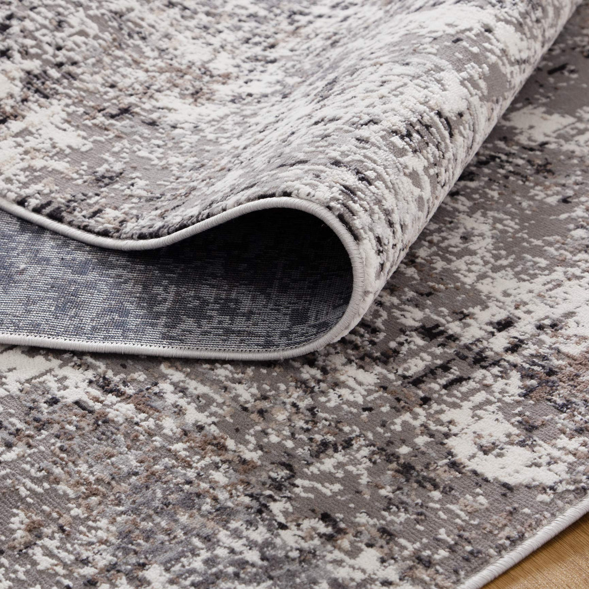 Expressions EX01 Grey Abstract Rug – view 5
