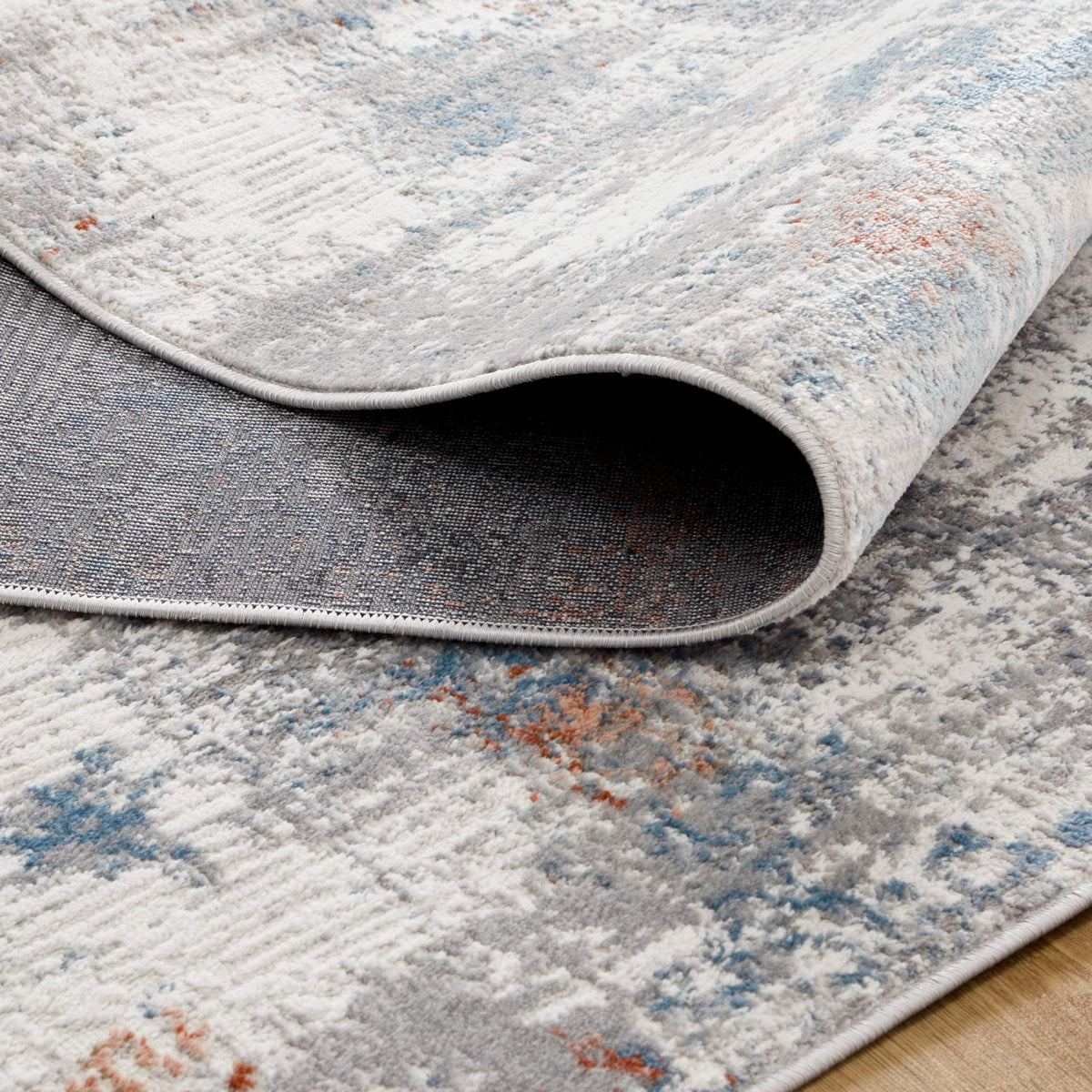 Expressions EX02 Grey Multi Abstract Rug – view 3