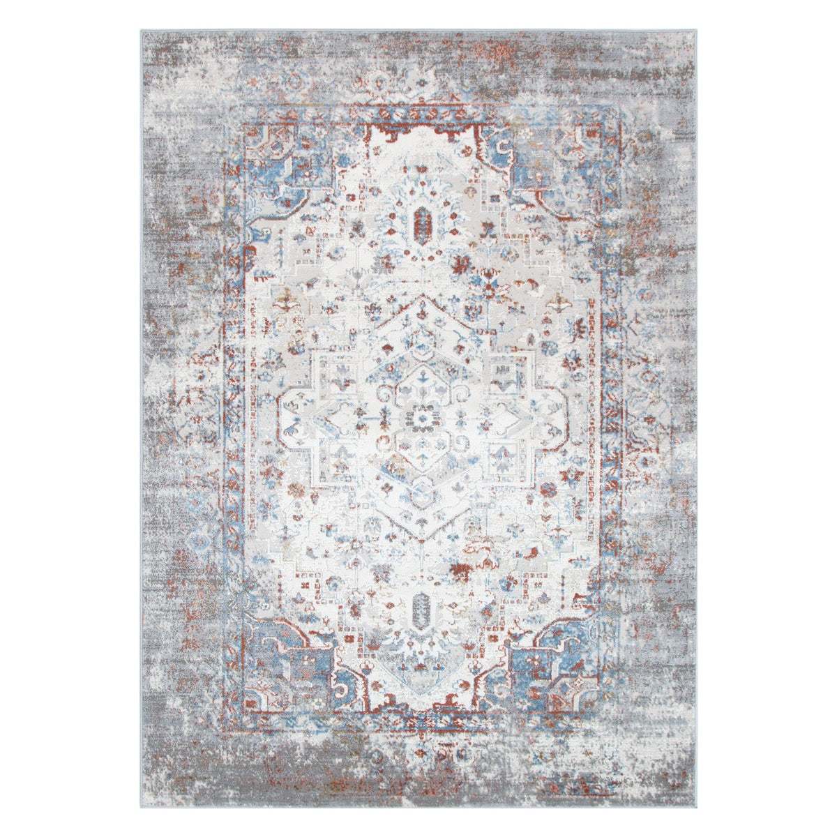 Expressions EX03 Grey Multi Medallion Rug – view 2