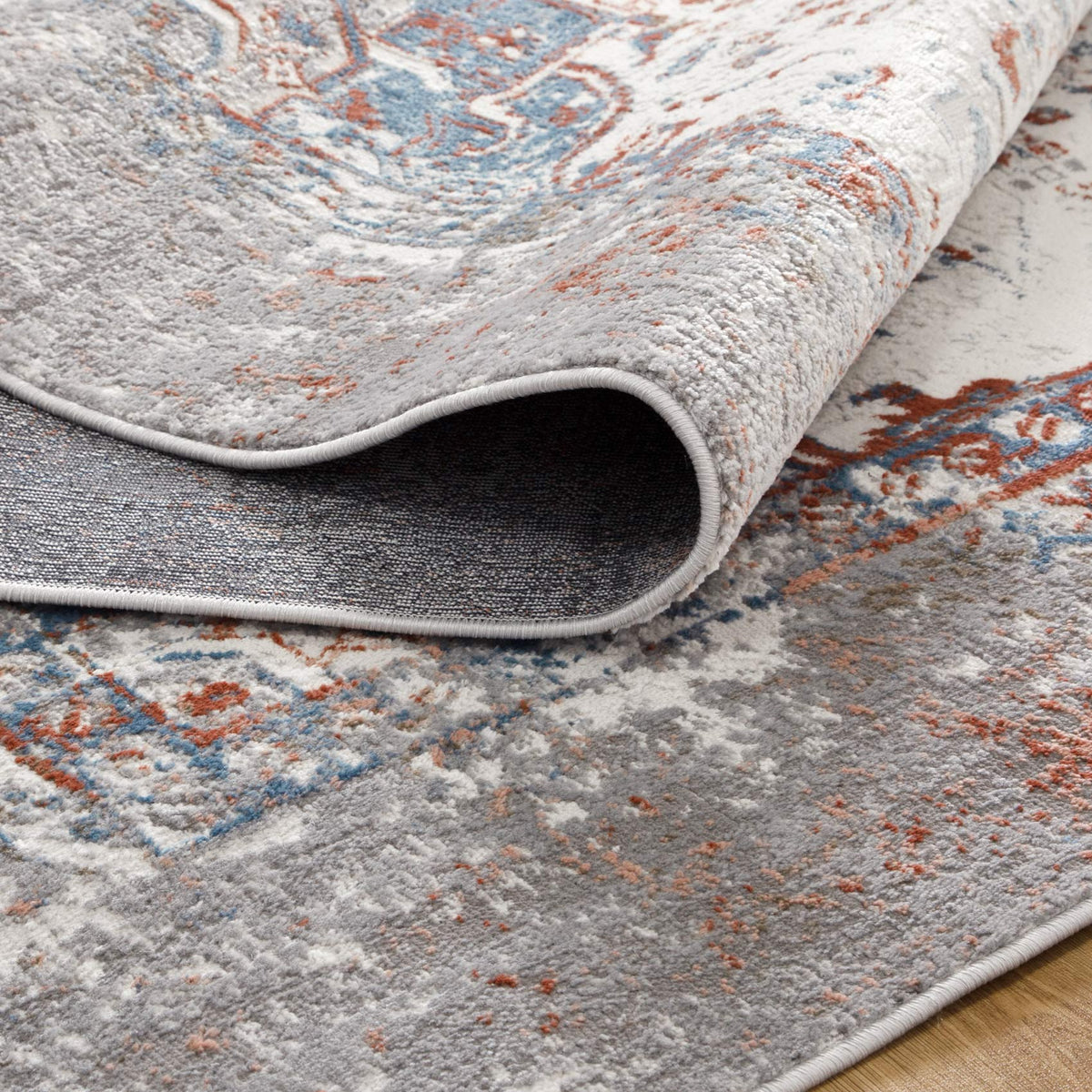 Expressions EX03 Grey Multi Medallion Rug – view 4
