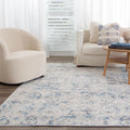 Expressions EX06 Navy Blue Ikat Rug styled with furniture
