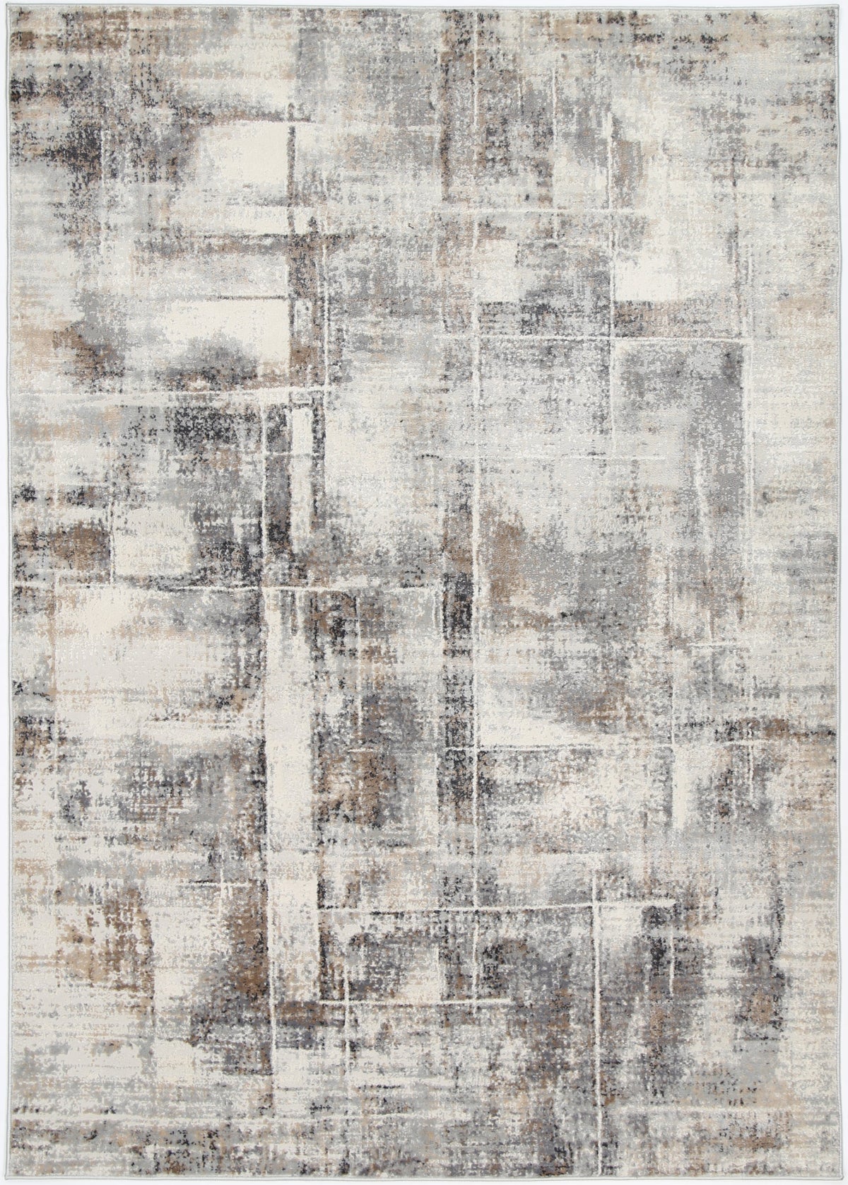 Expressions EX07 beige and grey modern rug – view 2