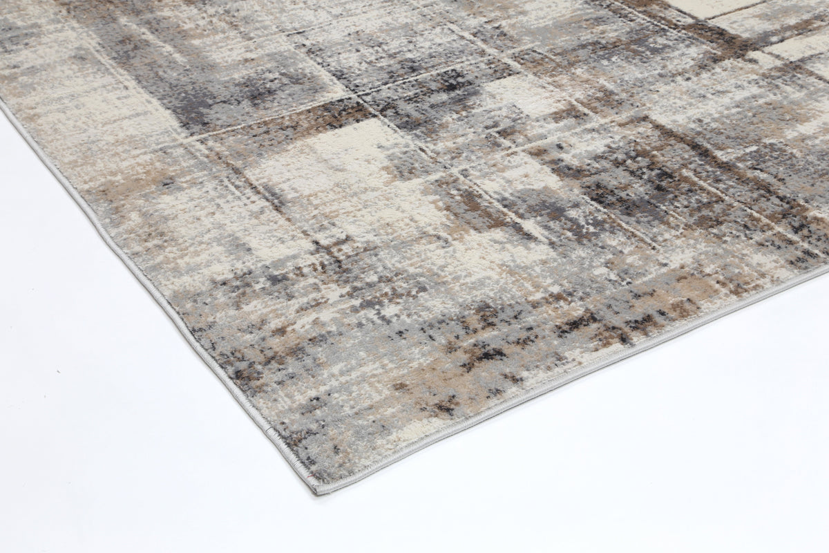 Expressions EX07 beige and grey modern rug – view 5