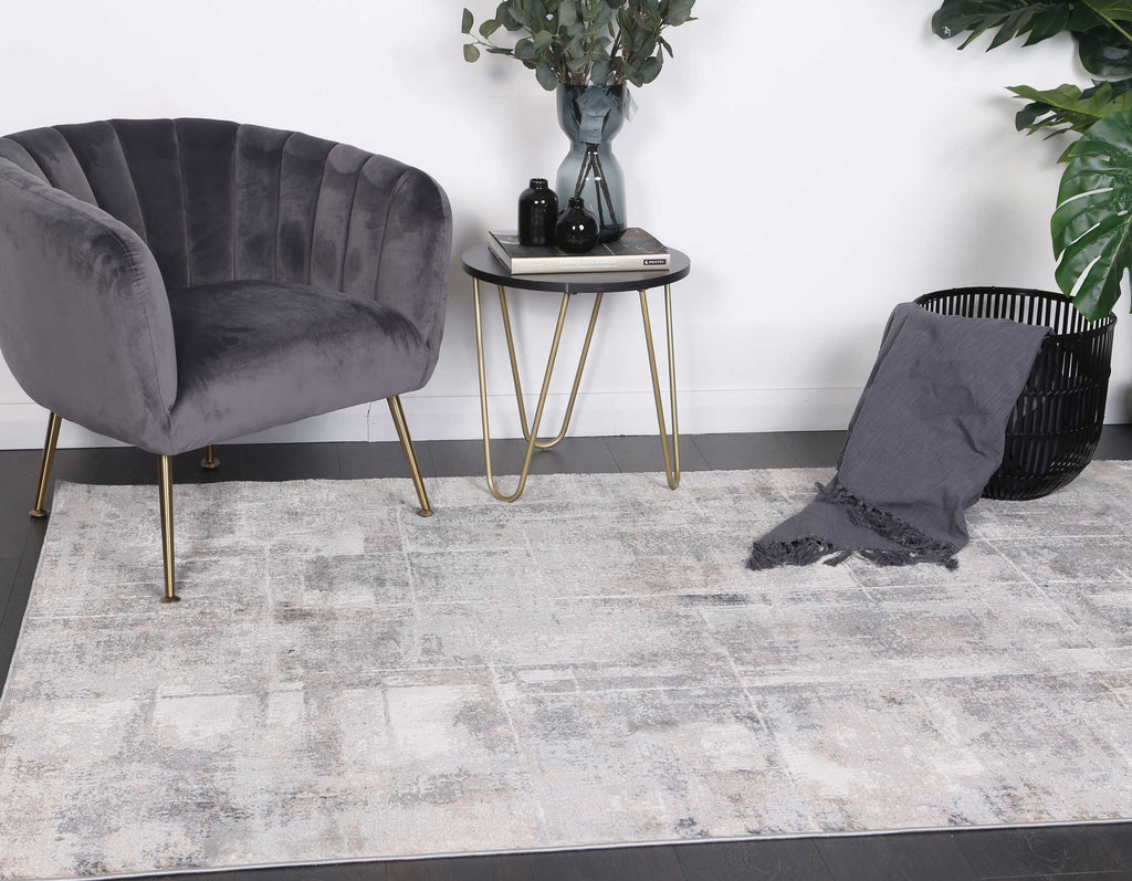 Expressions EX07 beige and grey modern rug – view 4