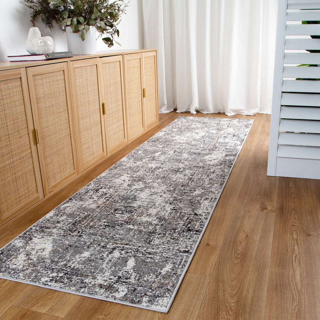 Expressions EX01 Grey Abstract Rug – view 8
