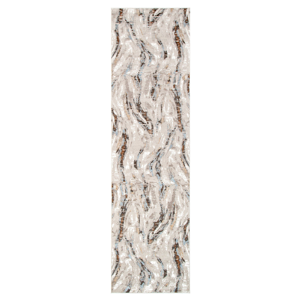Expressions EX14 White Grey Abstract Rug – view 6