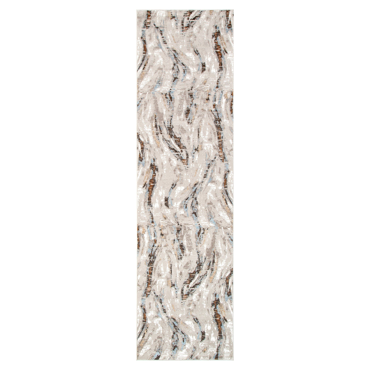 Expressions EX14 White Grey Abstract Rug – view 6