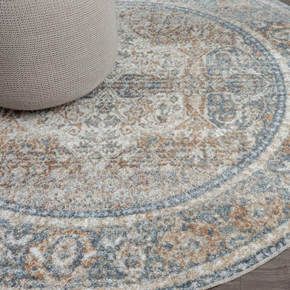 Easy Machine Washable 364 Coral Round-This easy-care and washable collection is made from polyester fibres power loomed into a durable polypropylene base. The transitional designs used in this range are a modern take on timeless traditional rug patterns,