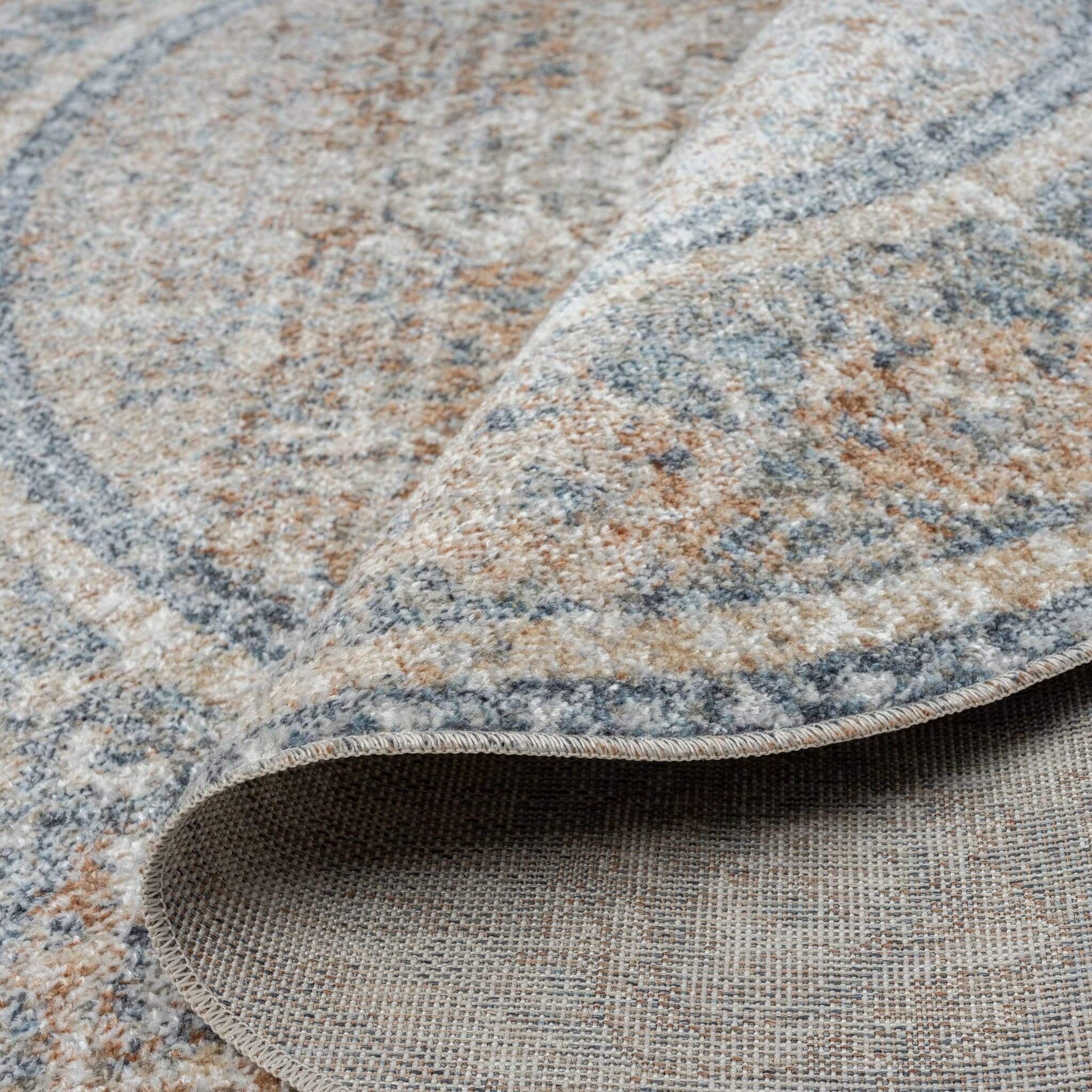Easy Machine Washable 364 Coral Round-This easy-care and washable collection is made from polyester fibres power loomed into a durable polypropylene base. The transitional designs used in this range are a modern take on timeless traditional rug patterns,