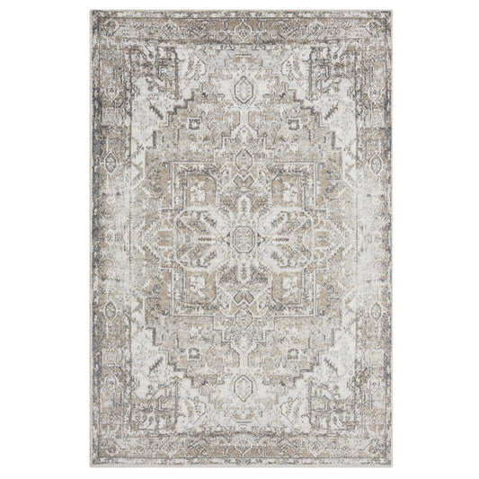Easy Washable Rugs 361 Earth-This easy-care and washable collection is made from polyester fibres power loomed into a durable polypropylene base. The transitional designs used in this range are a modern take on timeless traditional rug patterns, and are p
