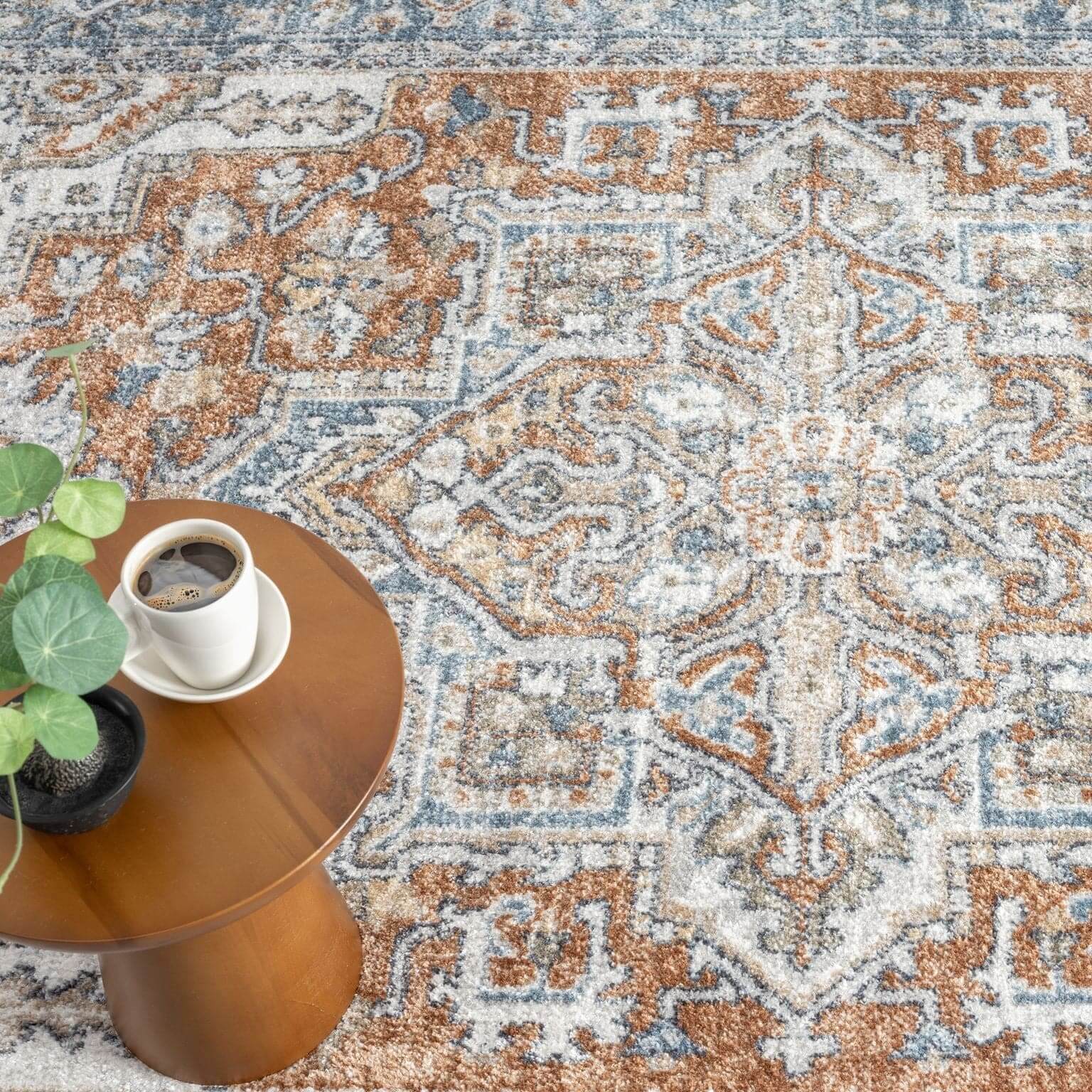 Easy Washable Rugs 366 Indigo