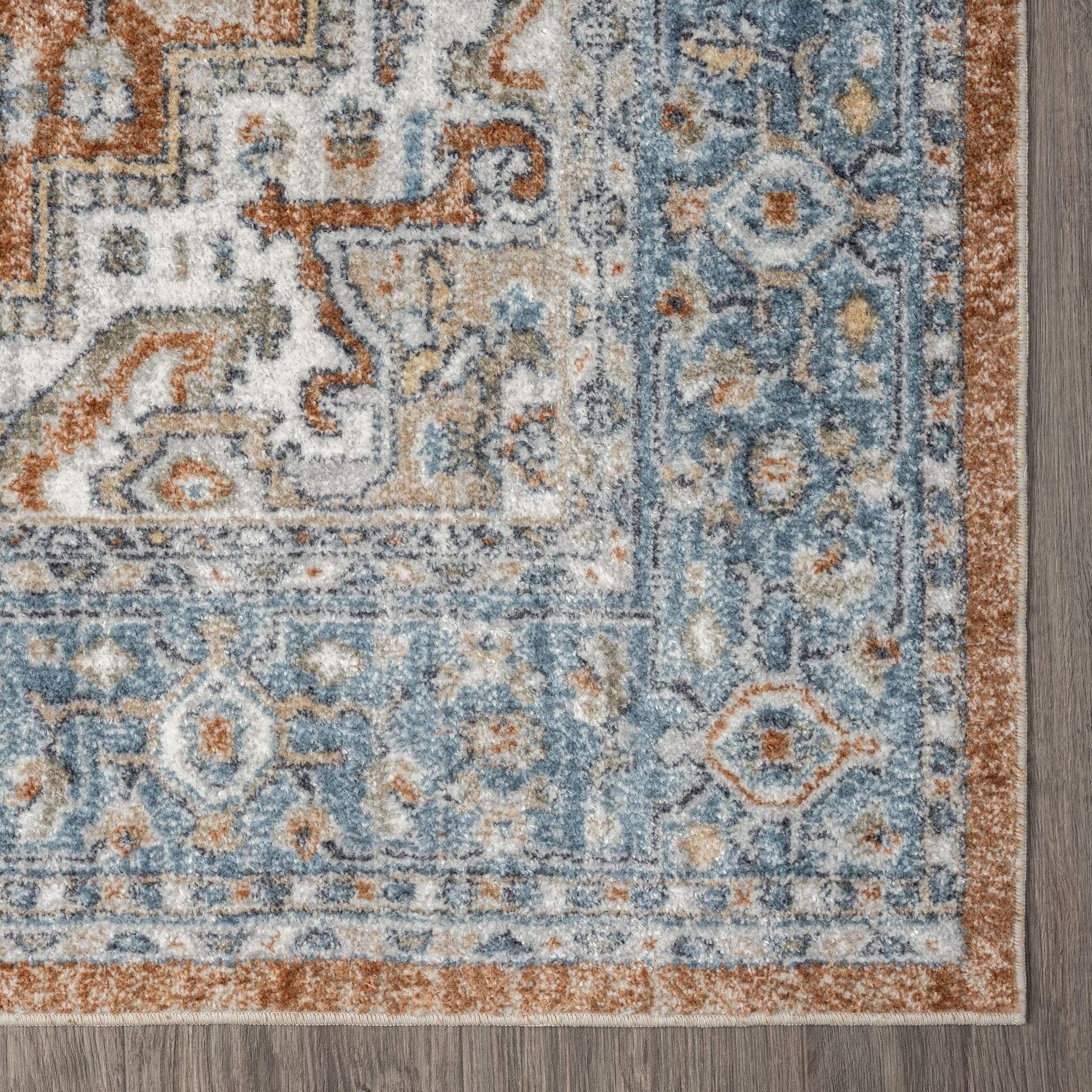 Easy Washable Rugs 366 Indigo