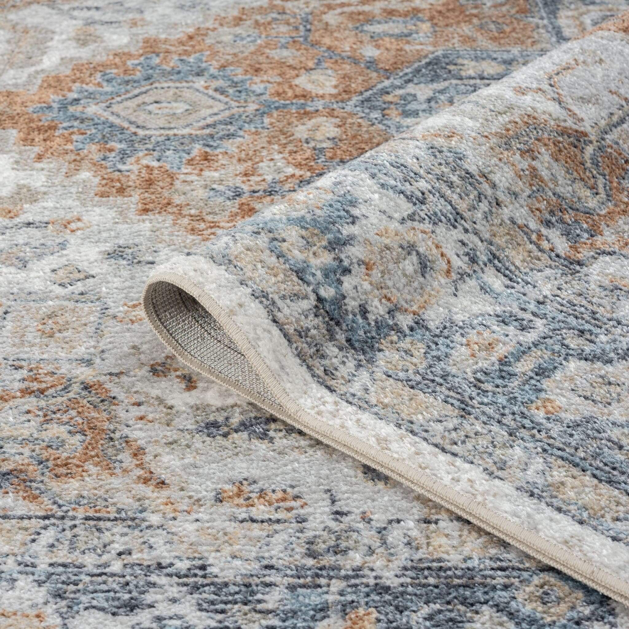 Easy Washable Rugs 370 Aqua