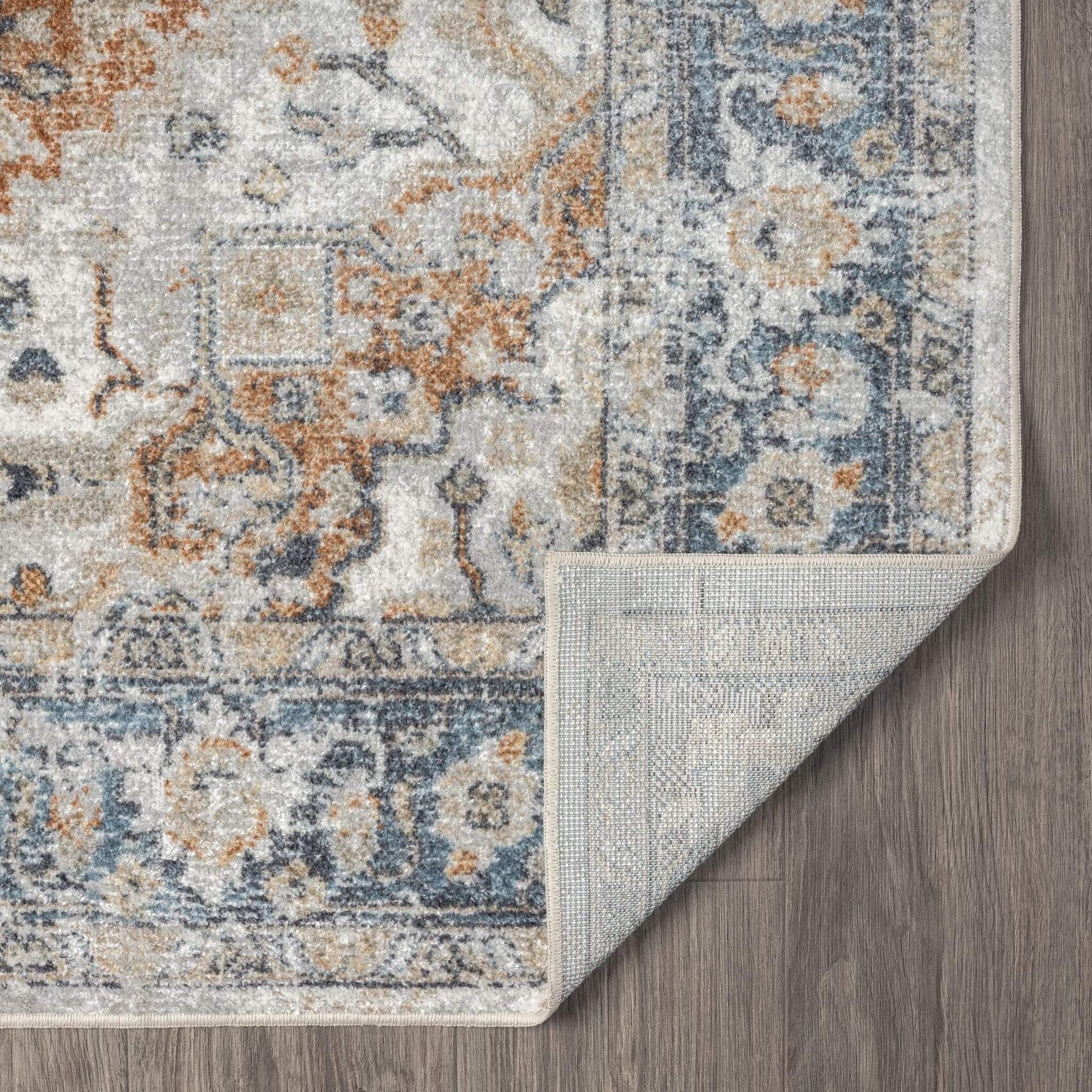 Easy Washable Rugs 370 Aqua