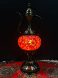 Mosaic Genie Lamp Orange Flower