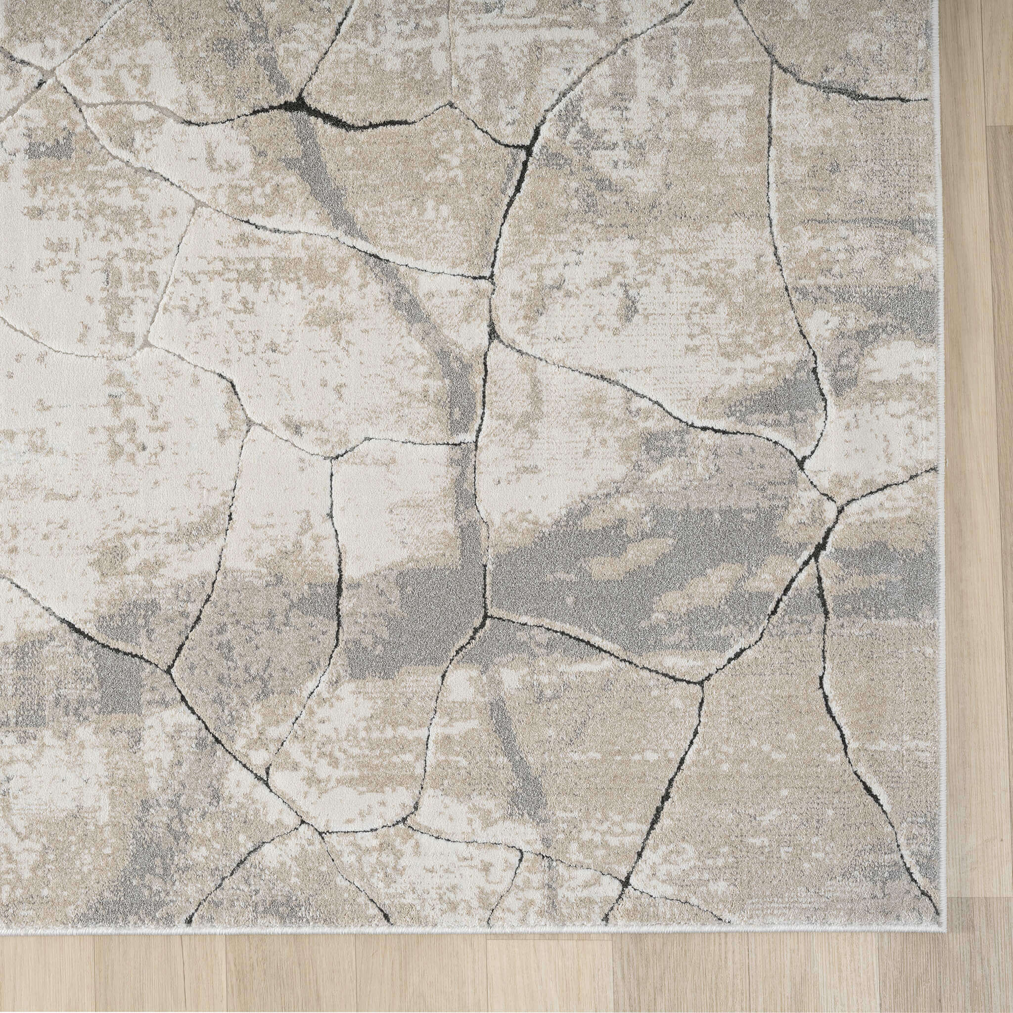 Weston 734 Pebble Runner - Contemporary Cream Rug