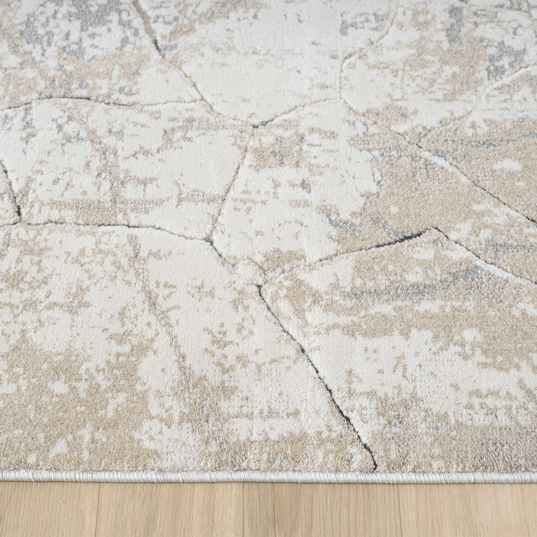Weston 734 Pebble Runner - Contemporary Cream Rug