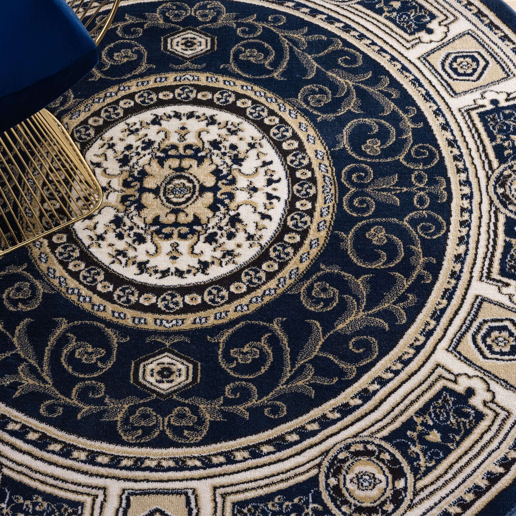 Estate 511 Navy Round Rug