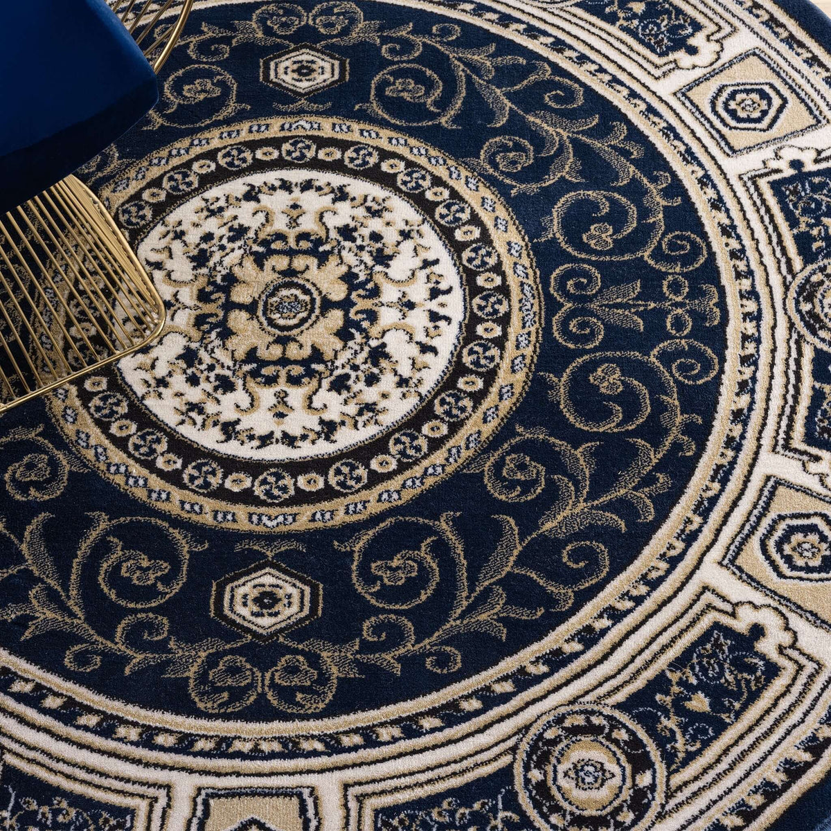 Estate 511 Navy Round Rug