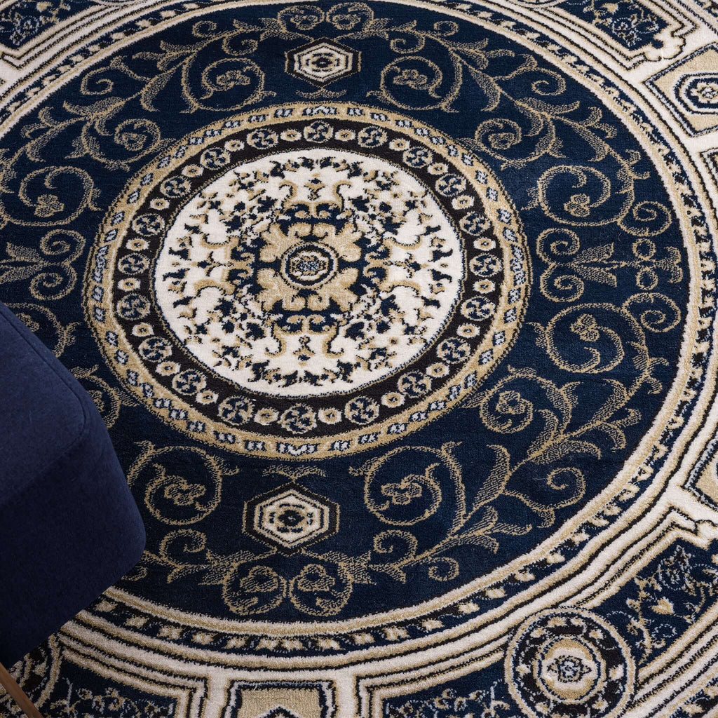 Estate 511 Navy Round Rug