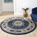 Estate 511 Navy Round Rug lifestyle view
