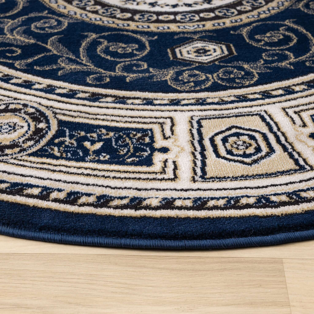 Estate 511 Navy Round Rug