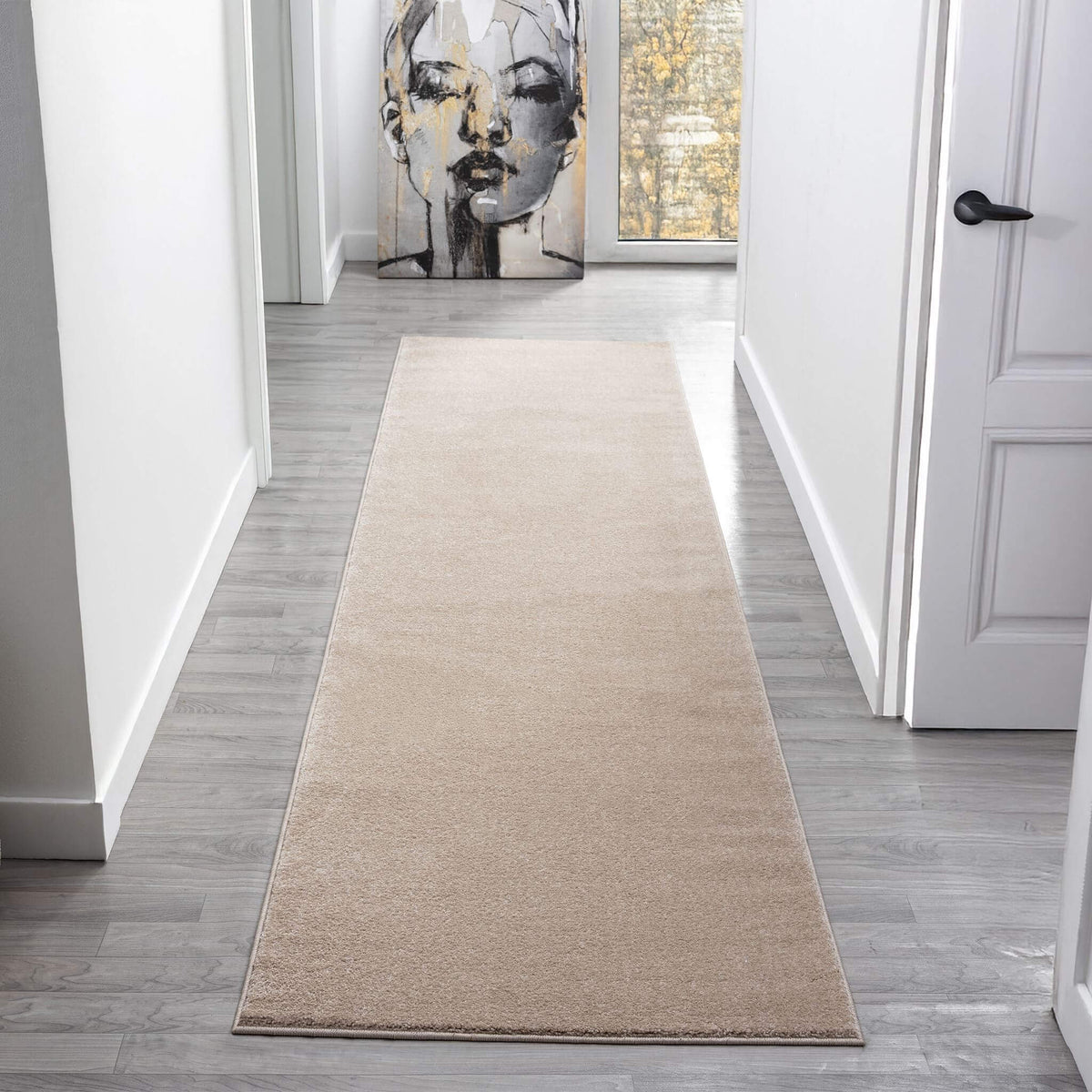 Europa 1000 Beige Hallway Runner lifestyle view
