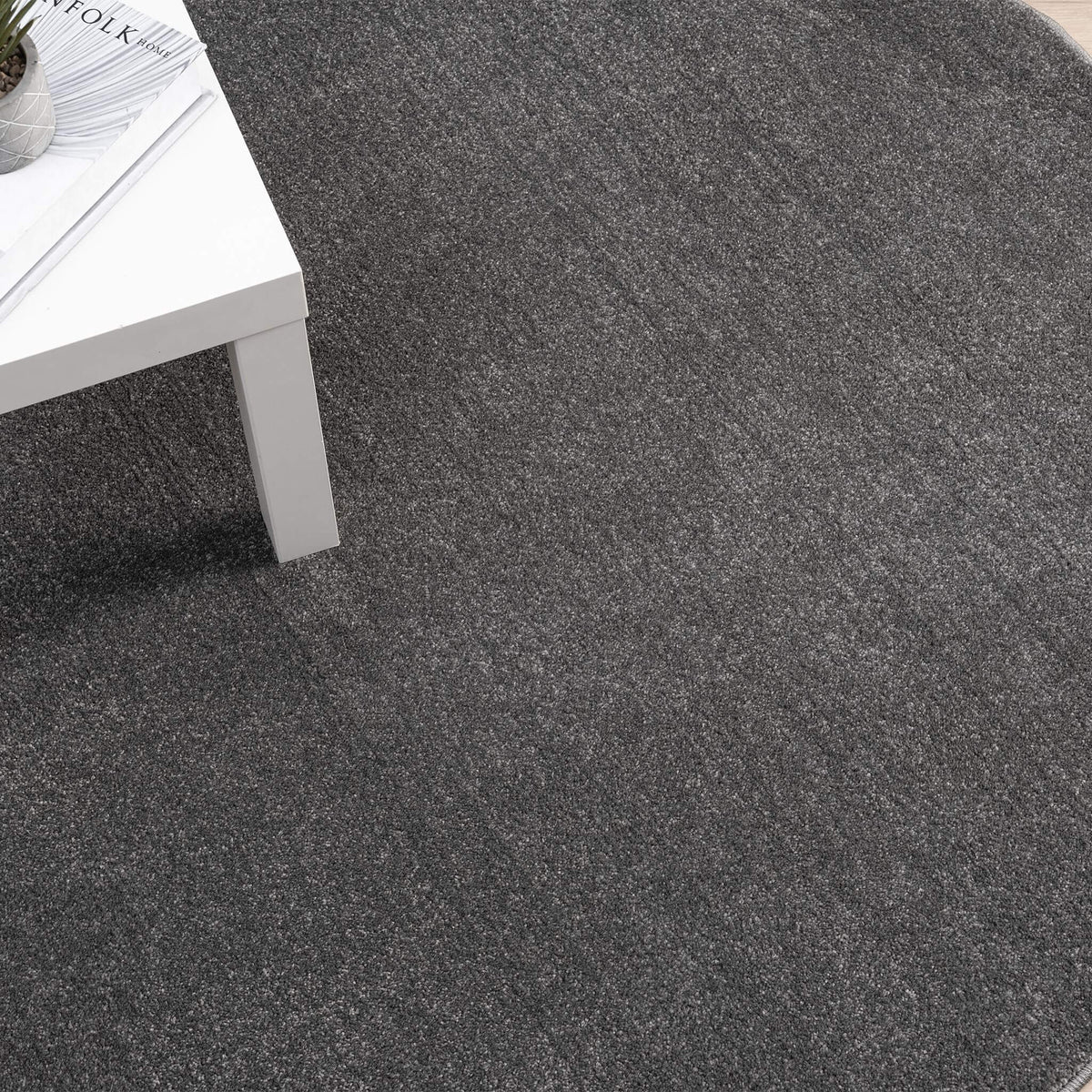 Europa 1000 Dk Grey Round Rug