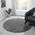 Europa 1000 Dk Grey Round Rug lifestyle view