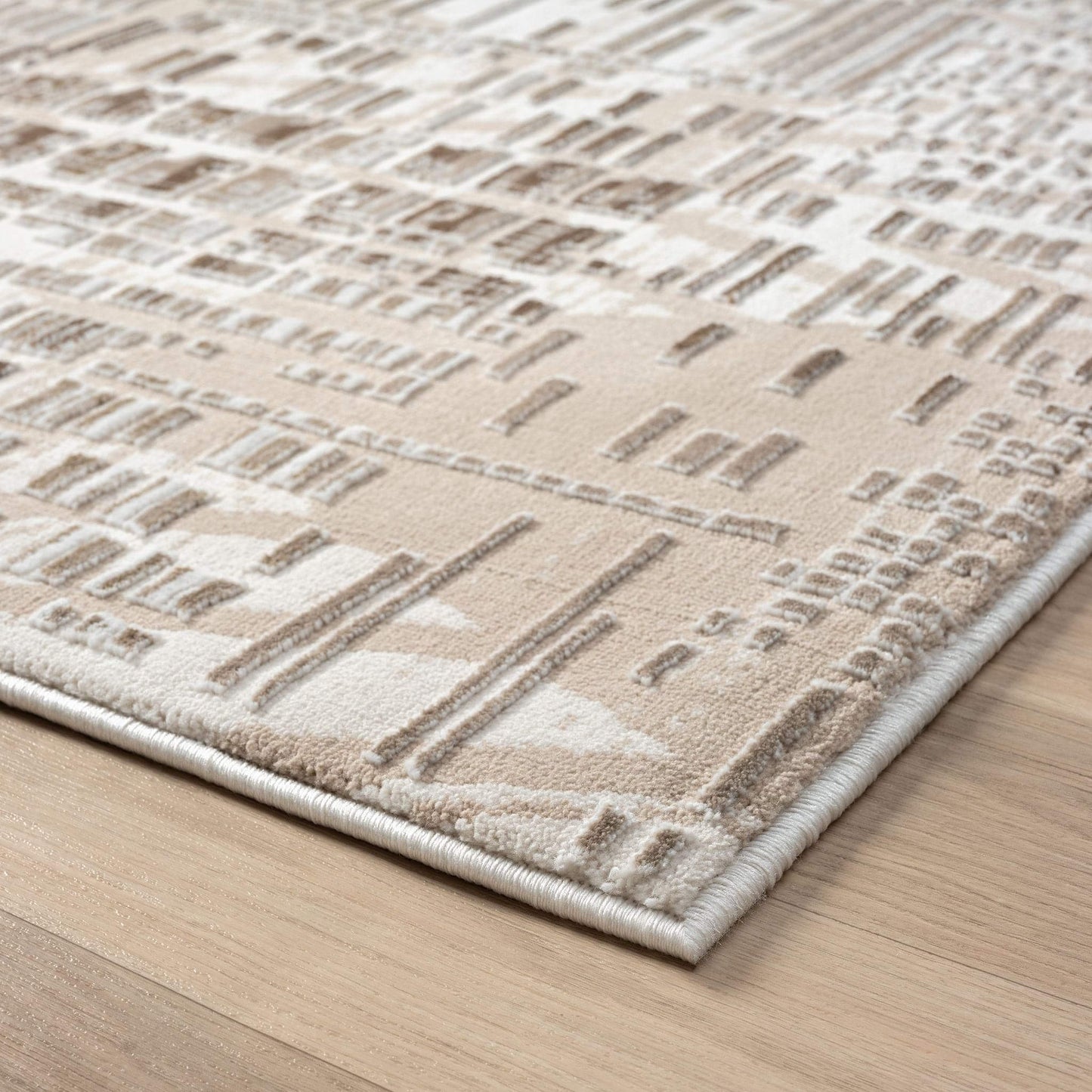 Fable 473 Taupe Runner-This serene collection, with its muted tones and patterns, brings harmony and luxury to your floors while being restful for the eyes. The highly decorative and beautifully textured pile is made from polyester and polypropylene, powe