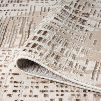 Fable 473 Taupe Runner-This serene collection, with its muted tones and patterns, brings harmony and luxury to your floors while being restful for the eyes. The highly decorative and beautifully textured pile is made from polyester and polypropylene, powe
