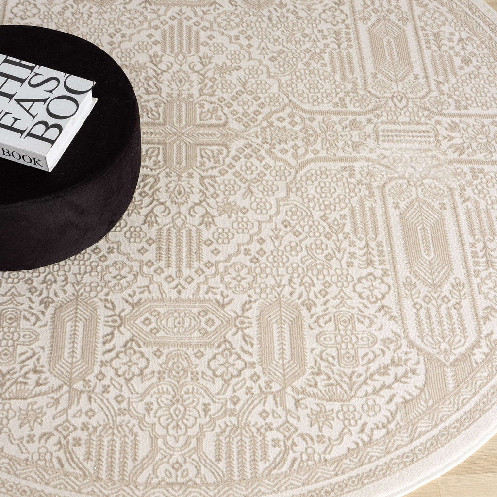 Fable 472 Sand Round Rug