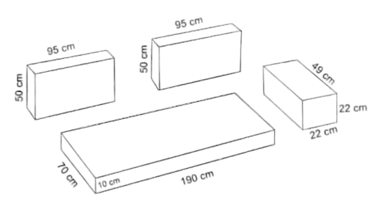 Floor Cushions (Cover Only) 4pc