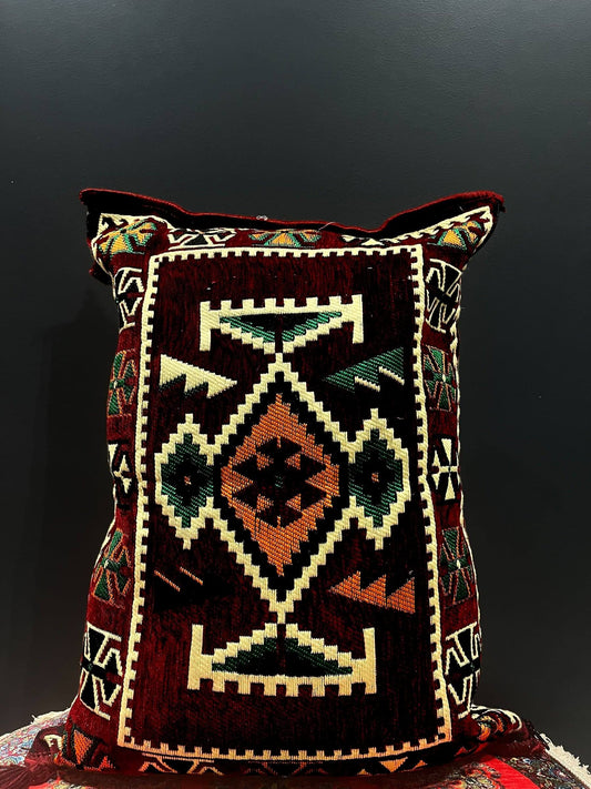 50x60 Pillow Cushion (Dark Red-Orange-Green)