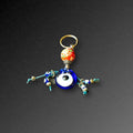 Floral Bead Evil Eye Keyring