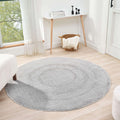Fortune 771 Lt.Grey Round, a minimalist round grey rug, enhancing cozy interiors with its elegant design and soft textures.