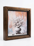 Framed Floral Print: 25x25cm Wall Art