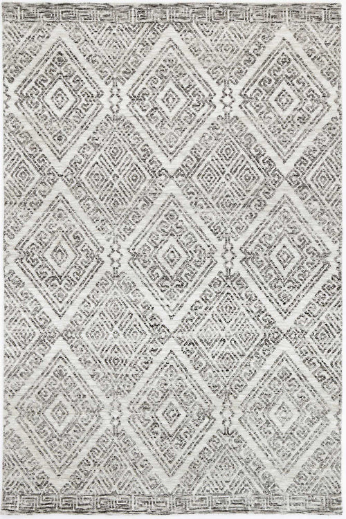 Amritsar Glenfalls Grey Tribal Rug – view 2