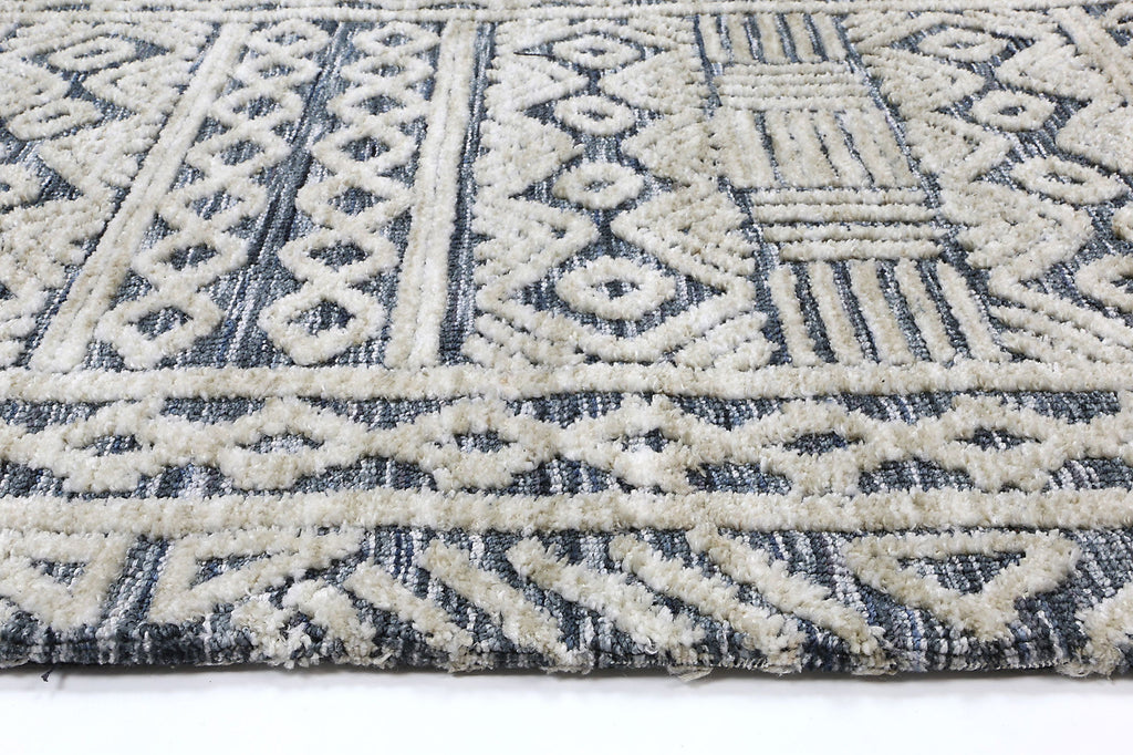 Amritsar Glenroy Blue Tribal Rug – view 3