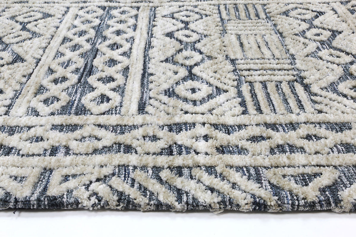 Amritsar Glenroy Blue Tribal Rug – view 3