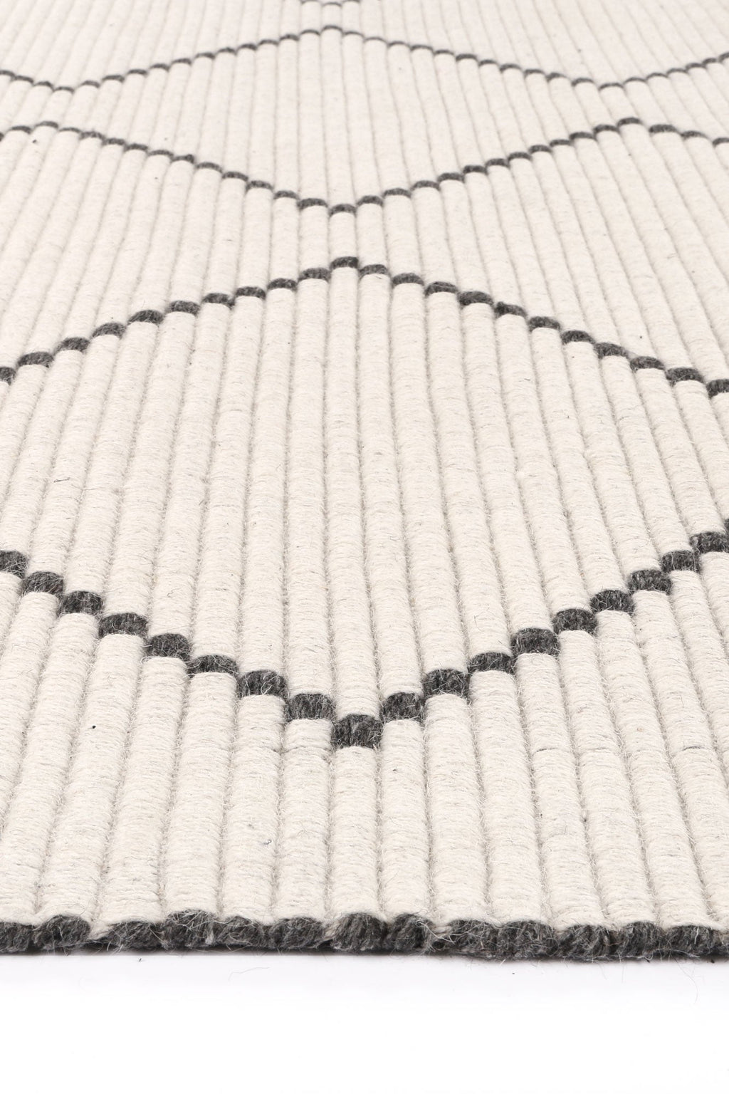 Goa Zig-Zag Wool Blend Cream Rug - D2CRE – view 3