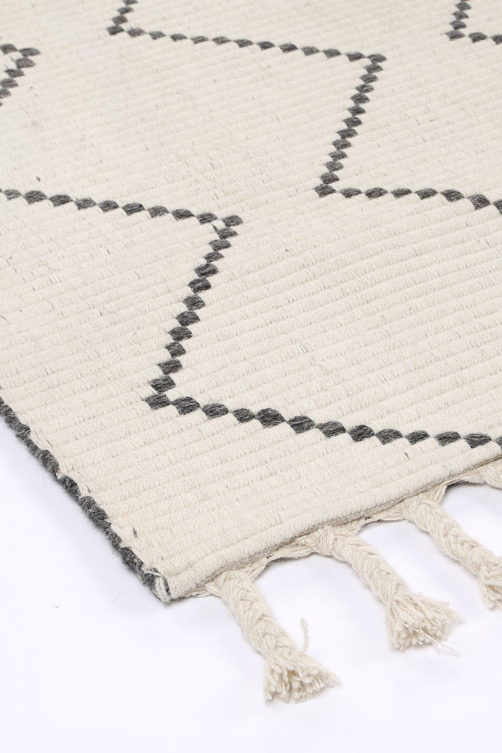 Goa Zig-Zag Wool Blend Cream Rug - D2CRE – view 6