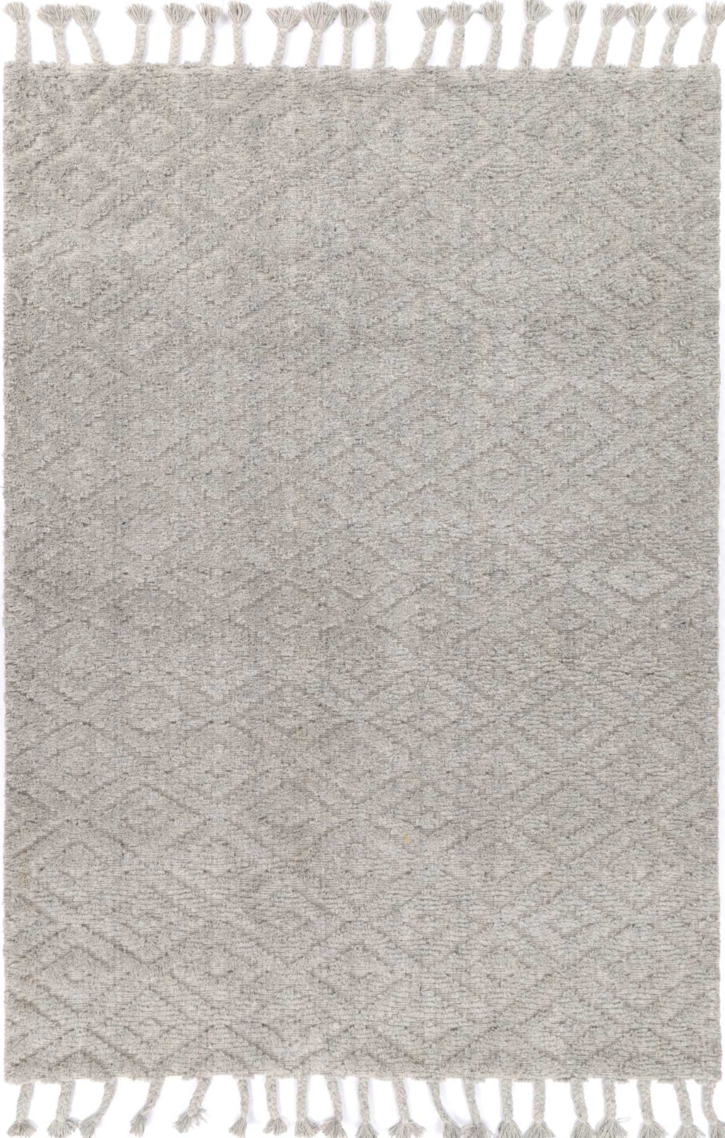 Goa Diamond Wool Blend Grey Rug - D4GRE – view 2