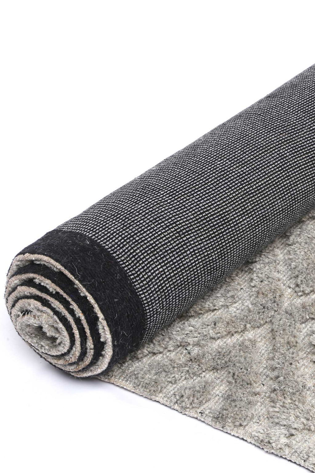 Goa Diamond Wool Blend Grey Rug - D4GRE – view 5