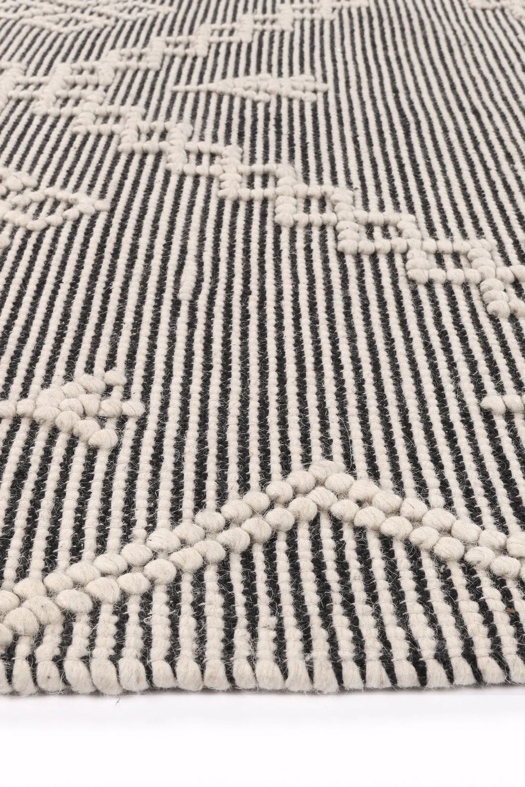 Goa Aztec Wool Blend Cream Rug -  (No Tassel) -D5CRE – view 3