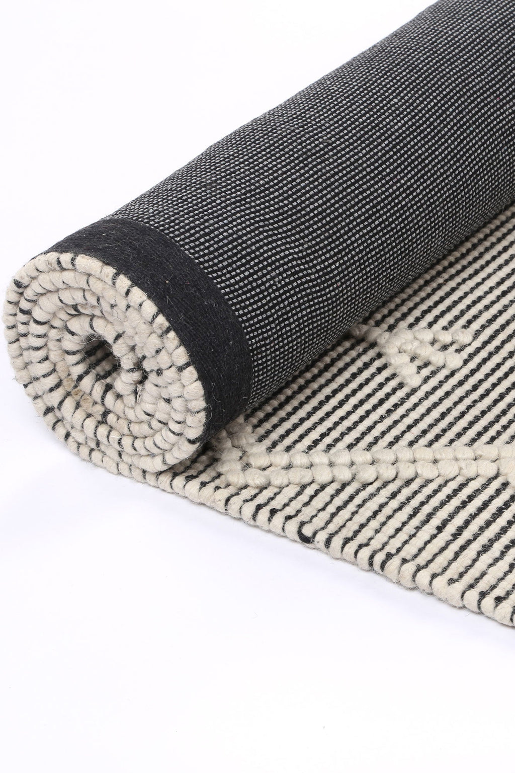 Goa Aztec Wool Blend Cream Rug -  (No Tassel) -D5CRE – view 5
