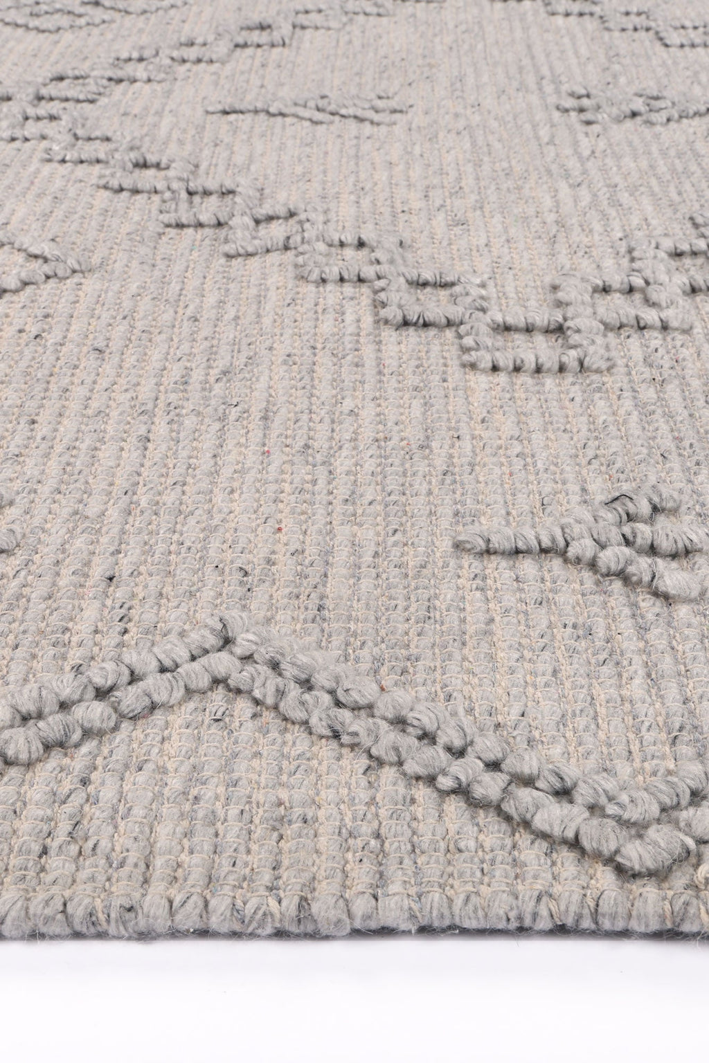 Goa Aztec Grey Wool Blend Rug - D5 No Tassel – view 3